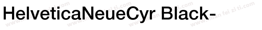 HelveticaNeueCyr Black字体转换